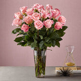 Long Stem Pink Rose Bouquet